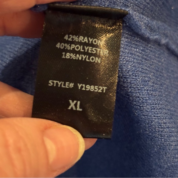 Tuckernuck Pomander Place Vivianne Turtleneck Dress in Blue,XL,Everyday Throw On - Picture 11 of 14